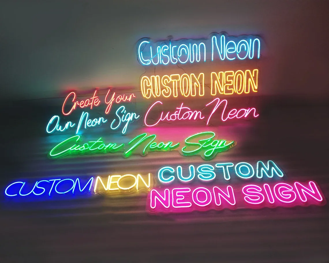 

Neon Sign Custom Handmade Led Lights Night Lamp Personalised Business Name Company Logo Birthday Party Wedding Gift Home Deco