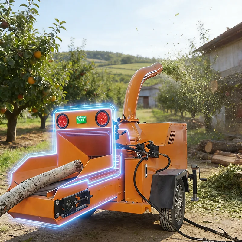 

Customized Mobile Drum Branch Wood Chipper Machine Garden Shredder Branch Shredder Lightweight Mulcher for Residential Yard Use