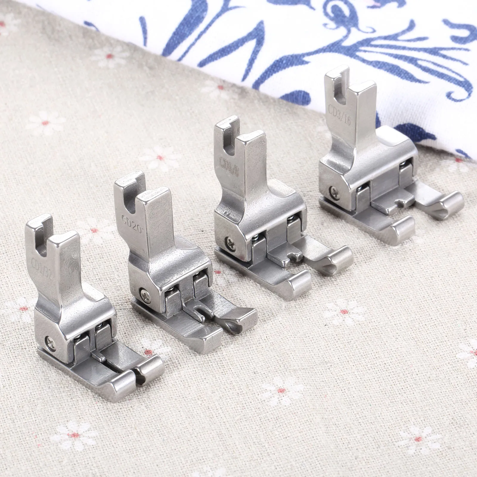 1/32'' 1/16'' 1/8'' 3/16'' Left / Right Compensating Presser Foot For Industrial Lockstitch Sewing Machine 0.1/0.2/0.3/ 0.5cm