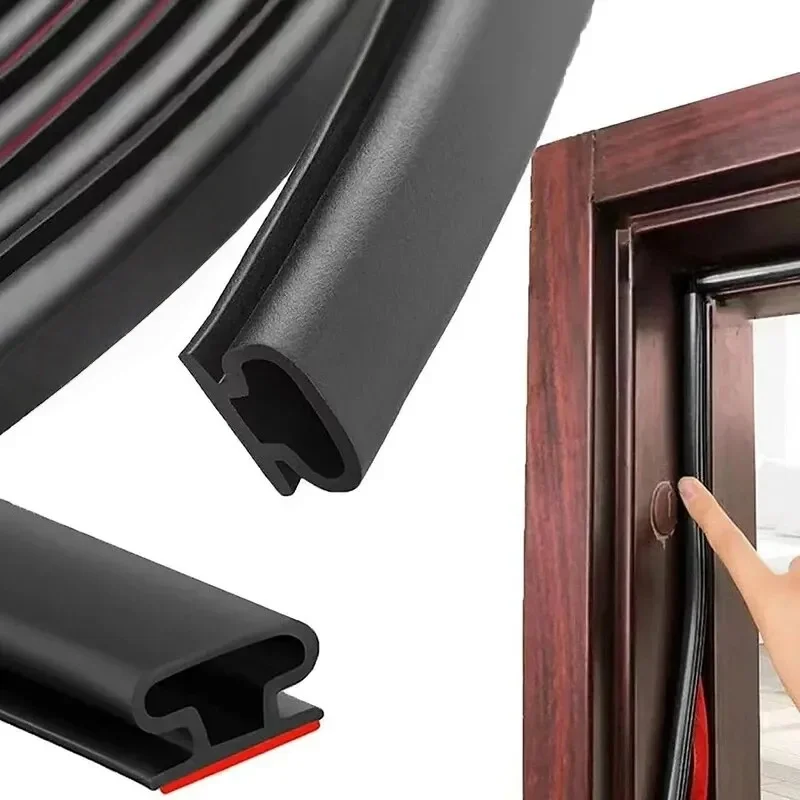 แถบปิดผนึกประตูหน้าต่างกันลมกันเสียงกันกระแทก TPE ขนาด 1/3/6/10 เมตร 1 ชิ้น แบบมีกาวในตัว