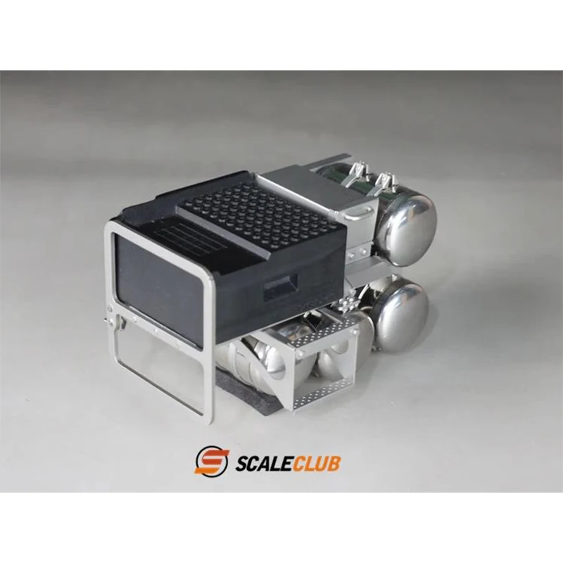 Scaleclub Accu Box Ureum Tank Uitlaat Tank Voor Afstandsbediening Speelgoed Model Tamiyaya 1/14 Fh16 Diy Rc Tractor Truck Model