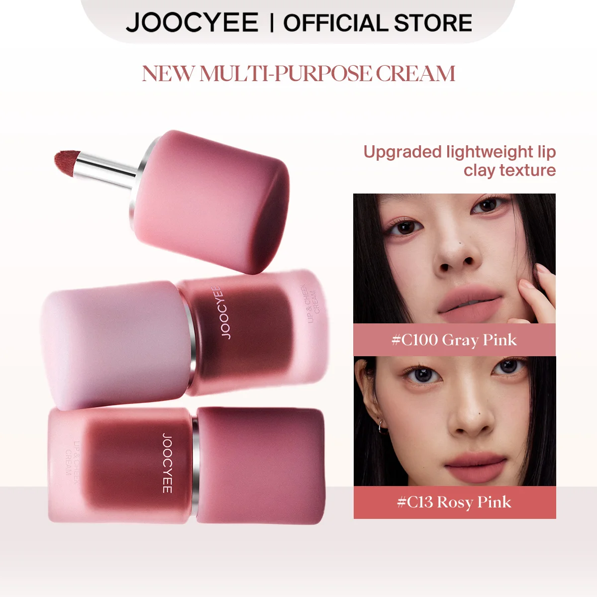 JOOCYEE MULTI-POSE CRÈME Hydratant Soyeux lisse Texture douce améliorée Un pinceau pour tout le visage