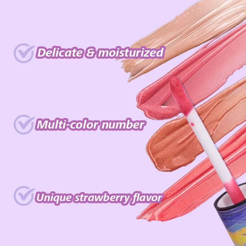 3 pçs mini batom líquido de longa duração à prova dwaterproof água antiaderente alto pigmento cor brilhante brilho labial blush para mulher maquiagem bonito