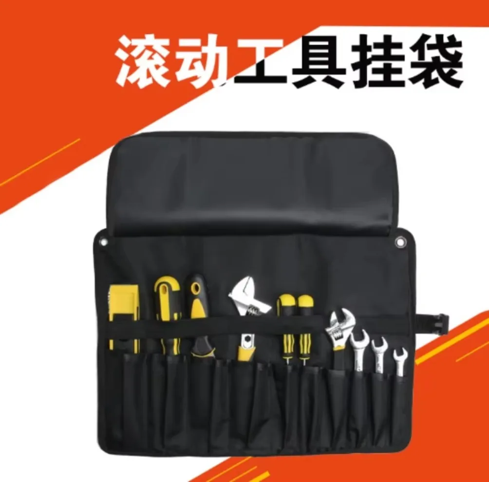 Motorcycle Multi-Functional Tool Kit Multi-Pocket Tool Roll Bag Large Capacity Thickened Portable Carry-On Storage Hanging Bag