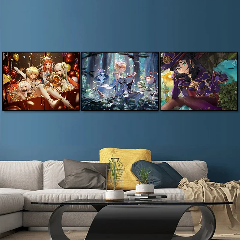 Genshin Impact 5D Diamond Painting Anime Game Rhinestone Picture Mosaic Cross Stitch Handmade Artwork Interior Decor Gift