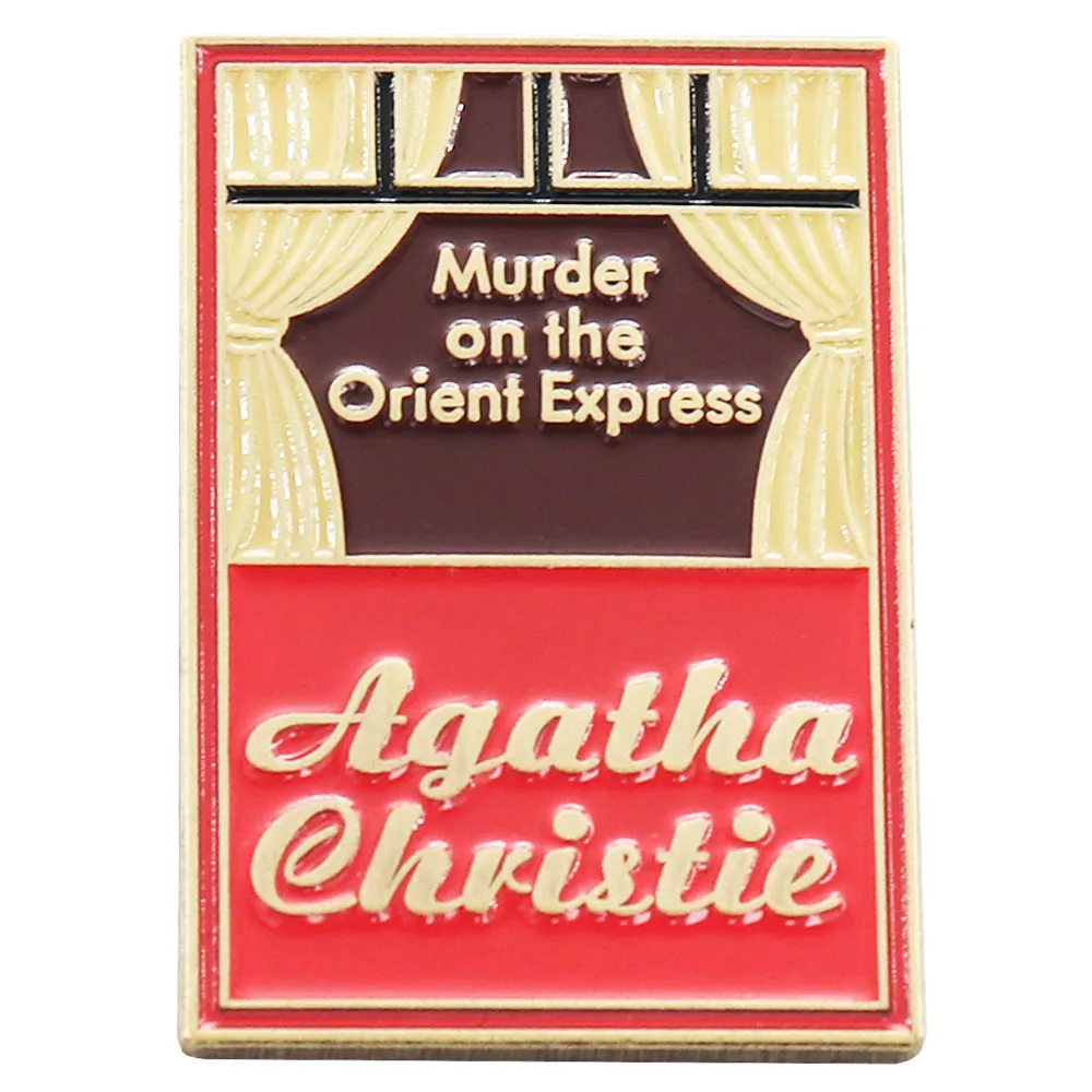 Murder on the Orient Express British detective playwright Agatha Mystery novels Movies fans gift Merch Unisex Baking lacquer pin