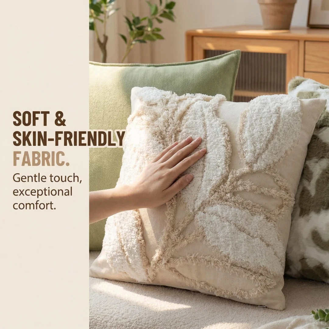 Big leaf pillow with core milk tea color North American European leisure living room sofa bay window pillow chair pillow pillow