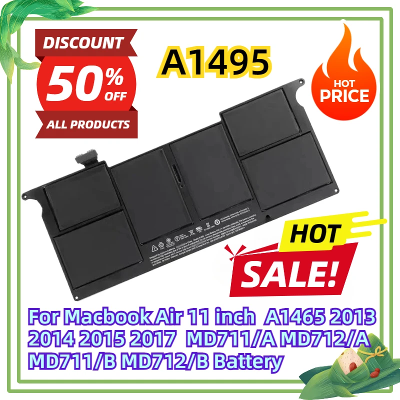 For Macbook Air 11 inch  A1465 2013 2014 2015 2017  MD711/A MD712/A MD711/B MD712/B Battery