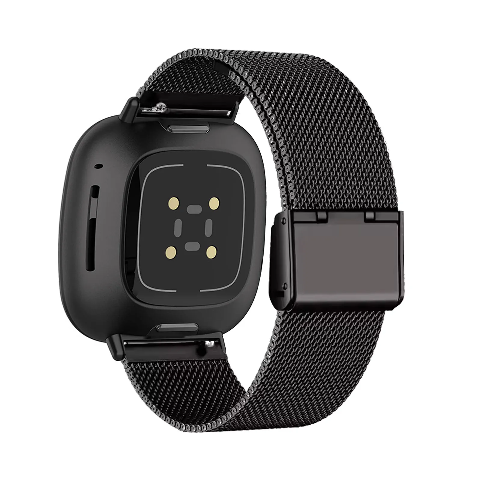 Metal Bands for Fitbit Versa 4/Versa 3/Sense/Sense 2 Band, Stainless Steel Mesh Breathable Strap