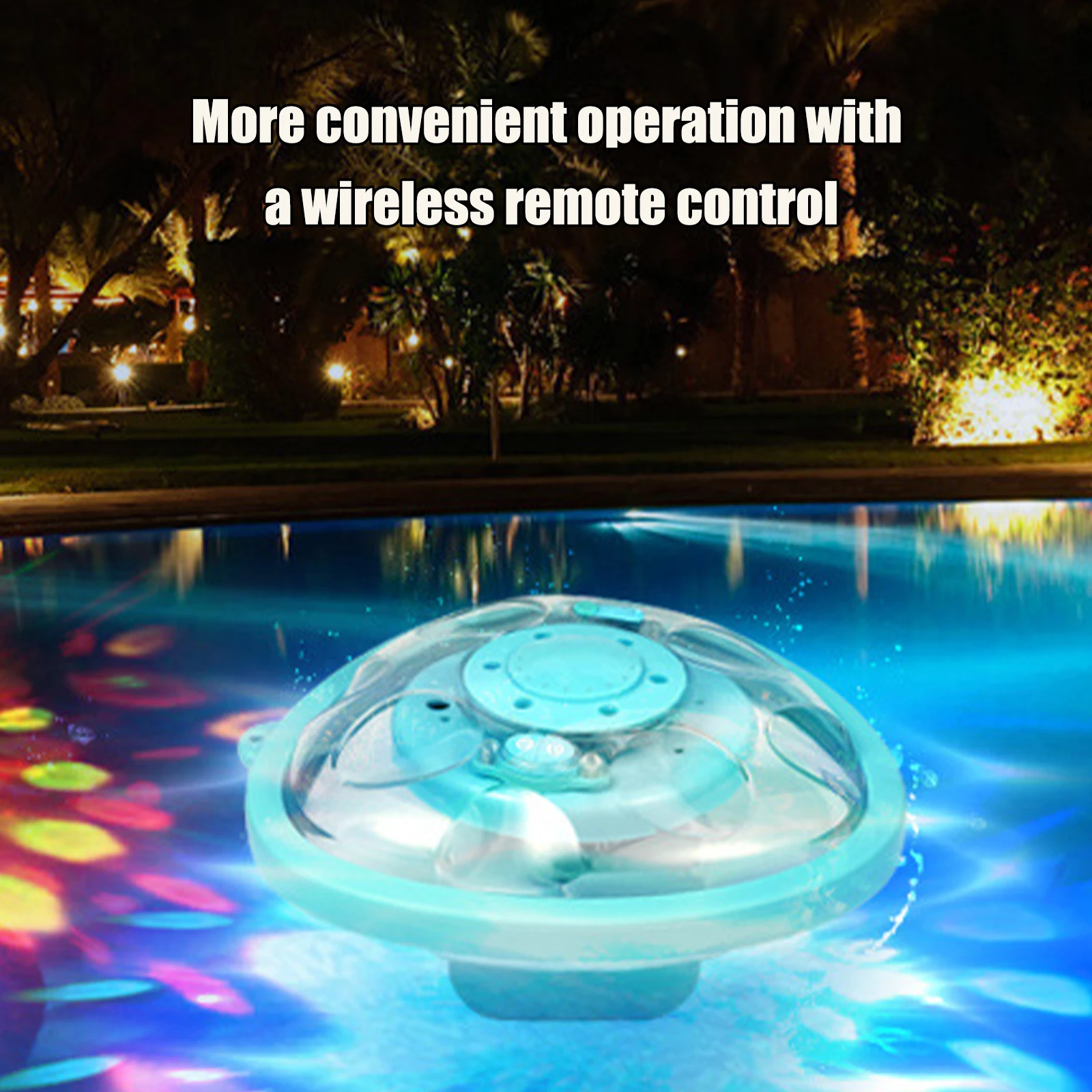 USB Rechargeable Swimming Pool Fountains with 5 Light Modes and 4 Spray Modes with Remote for Inground Above Ground Pools