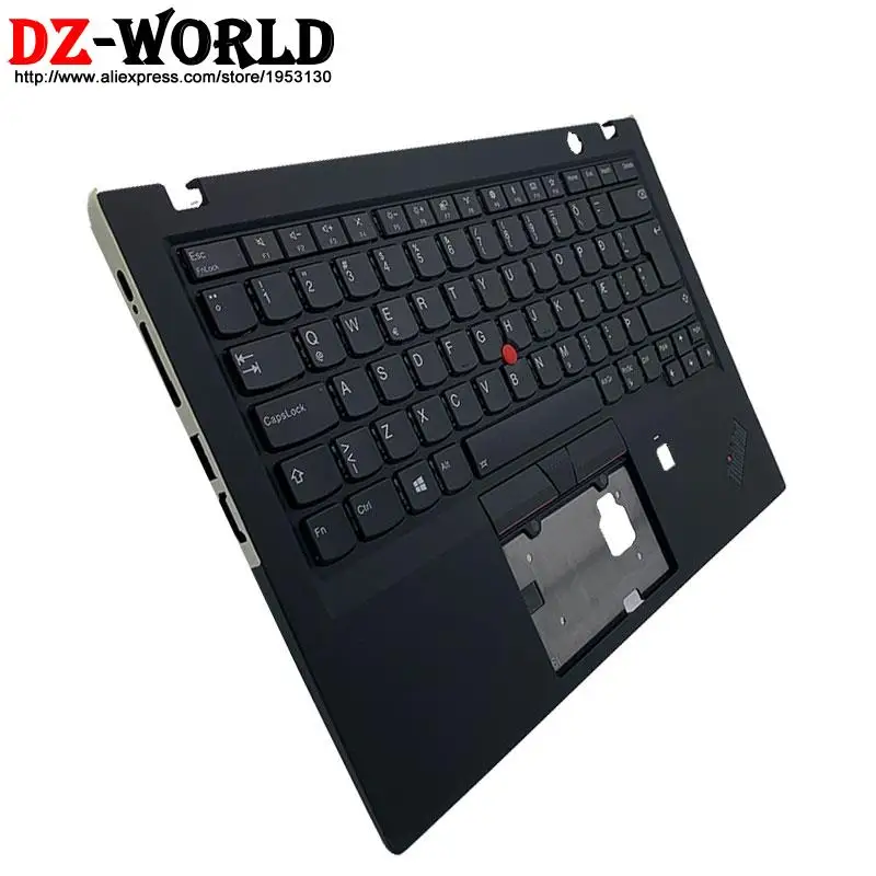 New Original Icelandic Backlit Keyboard With Shell Palmrest Upper Case C Cover for Lenovo Thinkpad X1 Carbon 6th Gen 6 Laptop