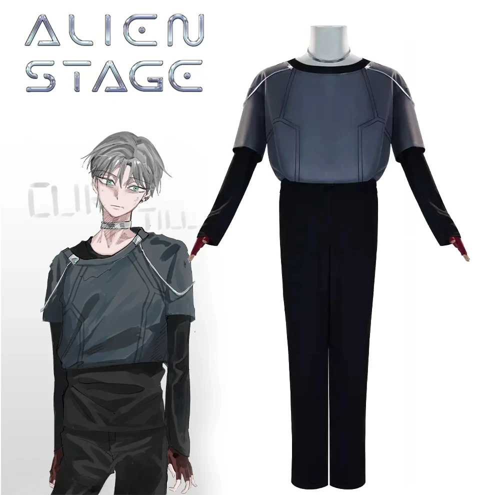 

Anime Alien Stage Till R6 Cosplay Unisex Adult Singer Uniform Coat Pants Full Set Accessories Suits Halloween Outfits