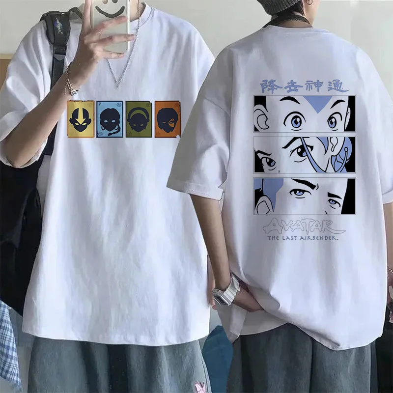 Fashion Mange T-shirt Avatar The Last Airbender Y2k Shirt Streetwear Appa Yip Casual Tshirt Hip Hop Harajuku Tees Tops Clothes