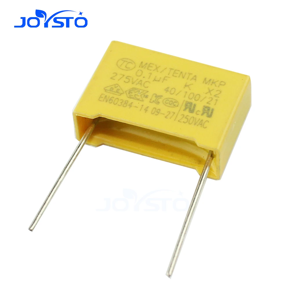 10pcs X2 Safety capacitor 15mm 275VAC 275V 0.022UF 0.047UF 0.1UF 0.15UF 0.22UF 0.33UF 0.47UF 0.68UF 1UF Polypropylene film