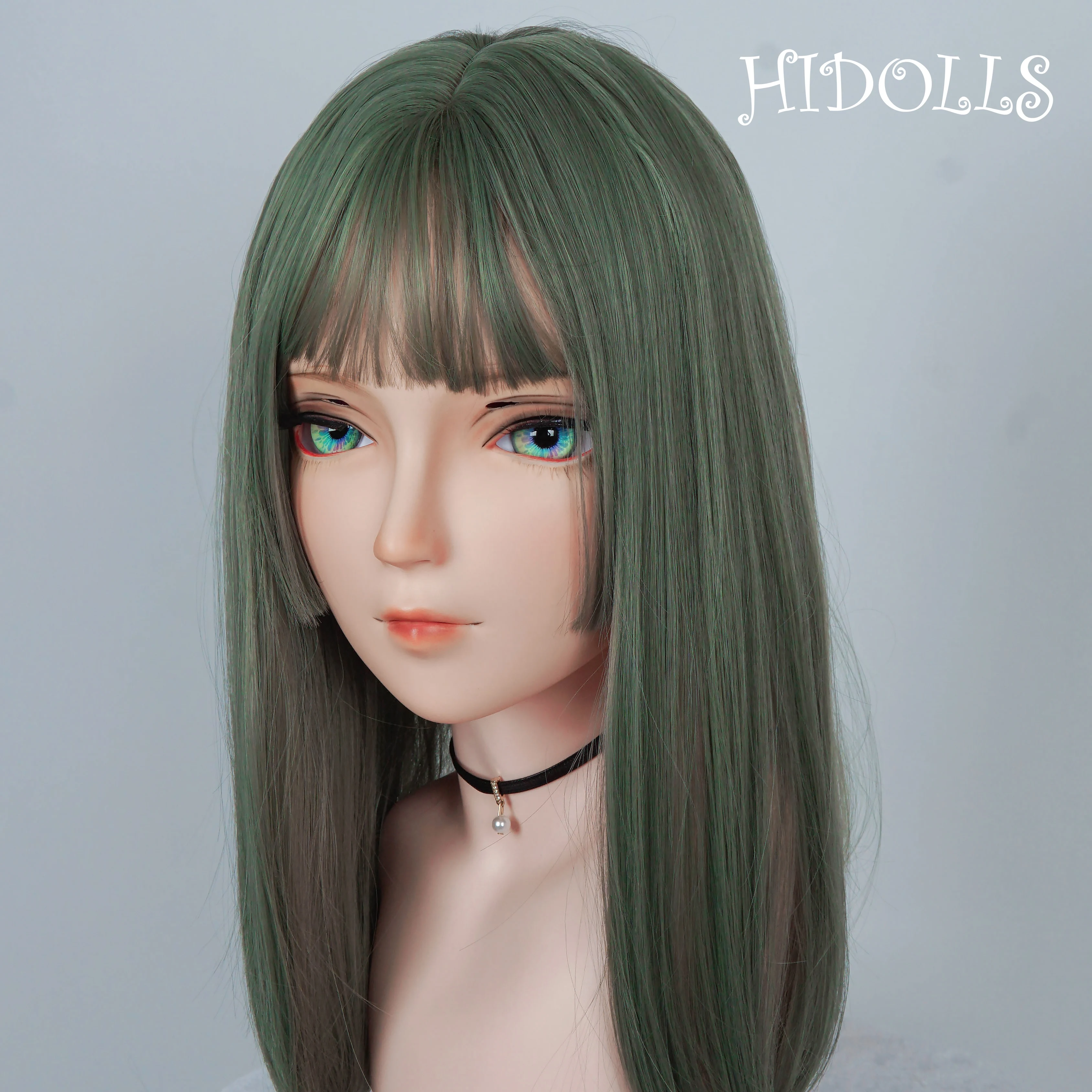 (HD03)HIDOLLS Feito à Mão Feminino Menina Resina Meia Cabeça Cosplay Japonês Role Play BJD Kigurumi Máscara Crossdresser Boneca Máscara