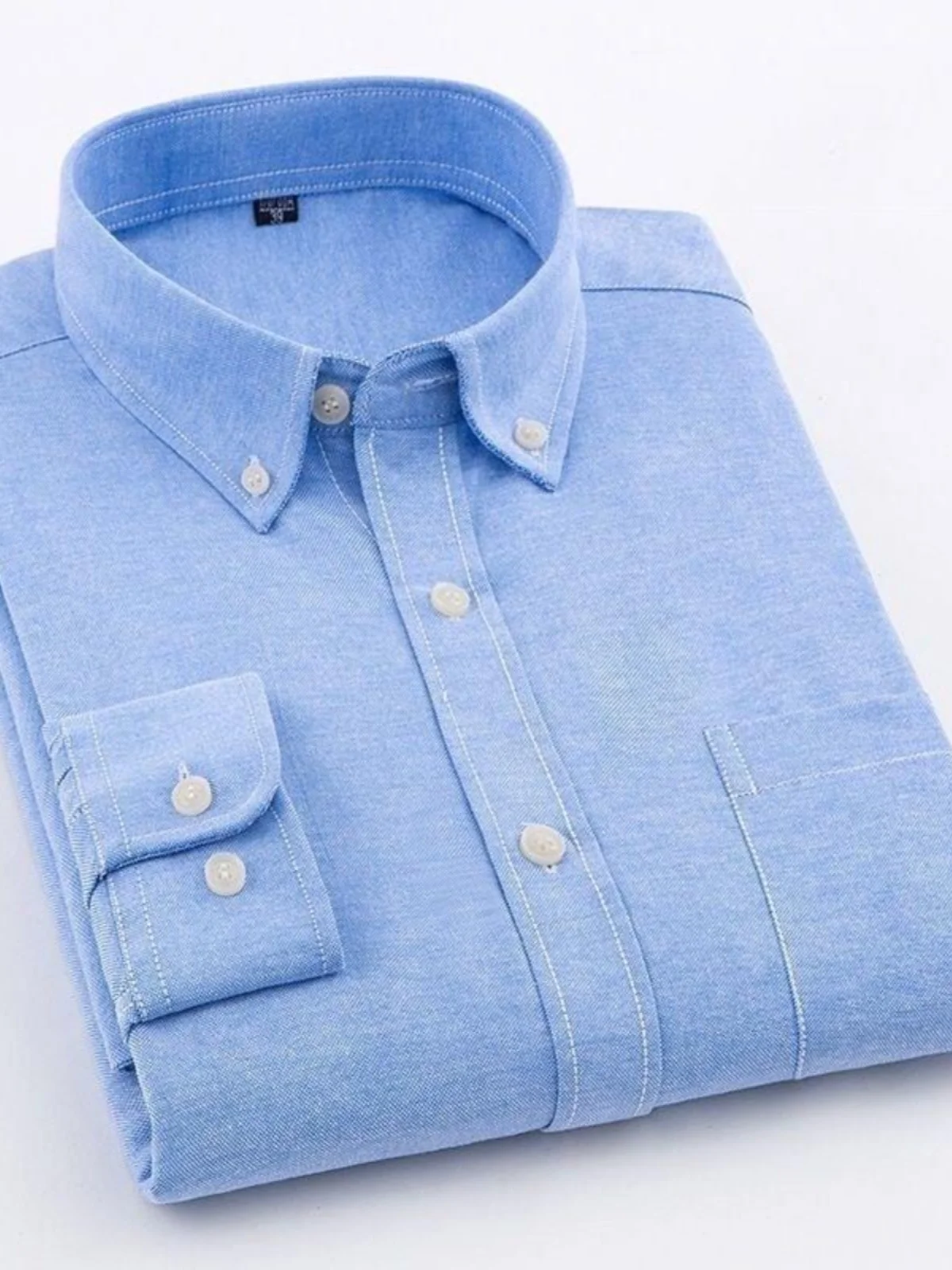 

Ox Cloth Long Sve irt Men's Slim Fit Pure Cotton Anti-Wrinkle Wear Resistant Spring Autumn Season Casual Faion