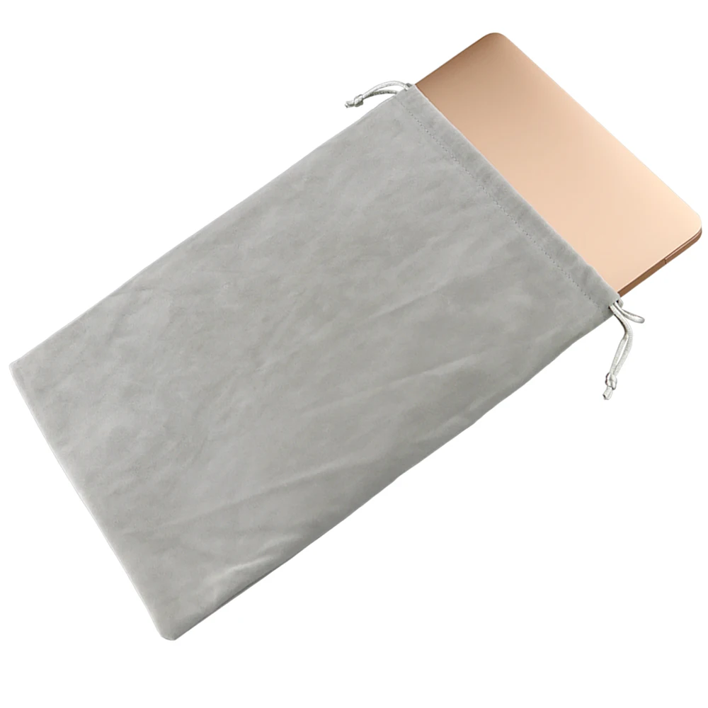 Laptop Sleeve for MacBook Air Pro 13 14 15 16 Gray Drawstring Pouch Bag Liner for HP Tablet for Huawei NoteBook for Acer for LG