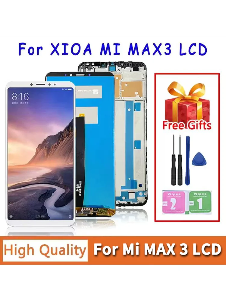 Ekran 6.91 cala do Xiaomi Max3, wyświetlacz LCD z dotykiem, digitizer, zespół do Xiaomi Mi Max 3 M1804E4, zamiennik ekranu LCD z ramką — zdjęcie produktu 7