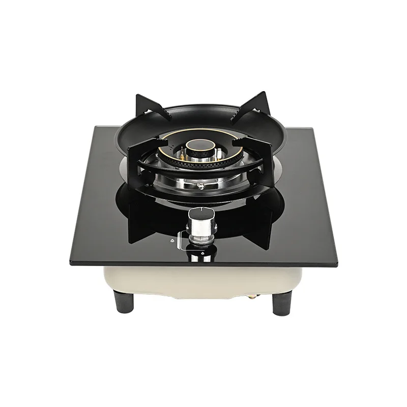 シングルバーナーガスストーブ - 強化ガラスパネル付き屋外LPGクックトップ、省エネポータブルクッカー