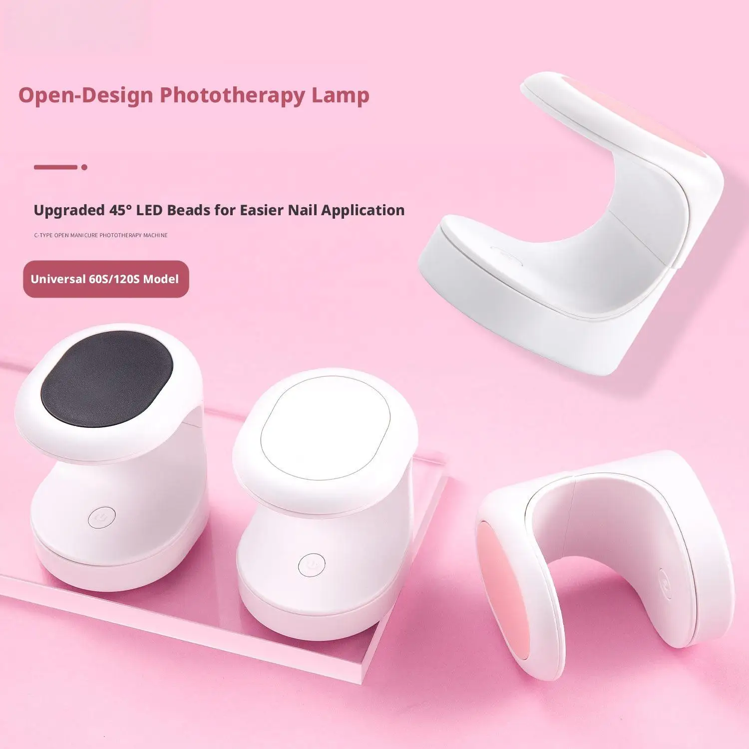 Portable Nail Light Therapy Lamp Led Dual Light Source Nail Polish Glue Baking Lamp Uv Small Nail Purple Light Lamp Quick Drying