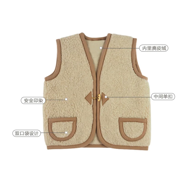 سترة شتوية للأطفال من AL لطيفة للغاية 80% مصنوعة من الصوف للأطفال الصغار سترة صوف دافئة للأولاد والبنات مع زر
