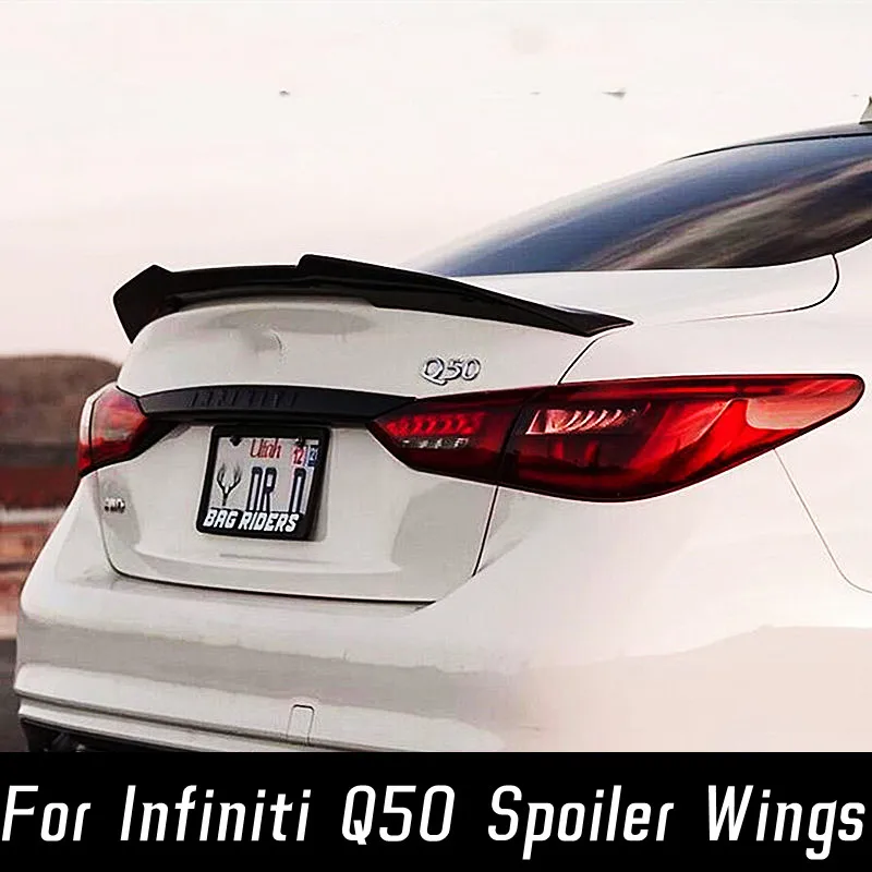 

For 2014 15 16 17 18 19 20 21 Infiniti Q50 Rear Trunk Lid Boot Car Tuning Wings Spoiler PSM Style Exterior Tuning Accessories