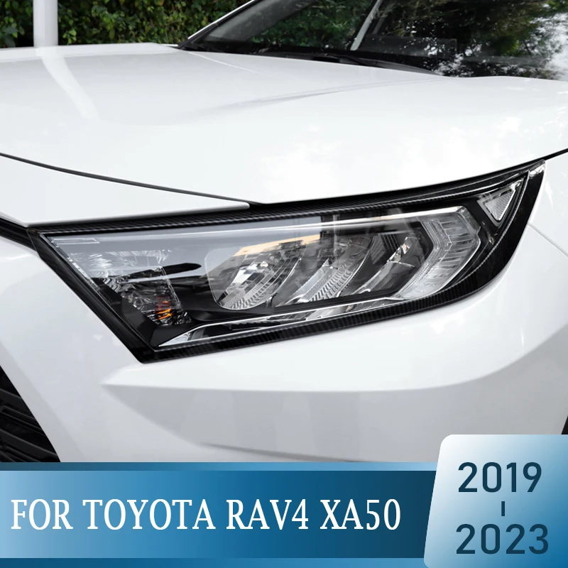 

For Toyota RAV4 XA50 2019 2020 2021 2022 2023 RAV 4 Hybrid Car Front Headlights Trim Frame Cover Moulding Accessories