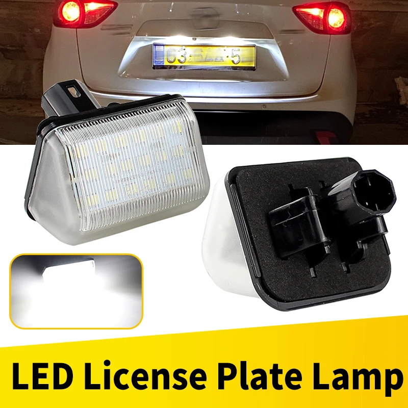 2Pcs For Mazda 6 CX-7 Speed 6 2006 2007 2008 CX-5 2013 2014 Accessories Car Rear LED Number License Plate Light Lamp White