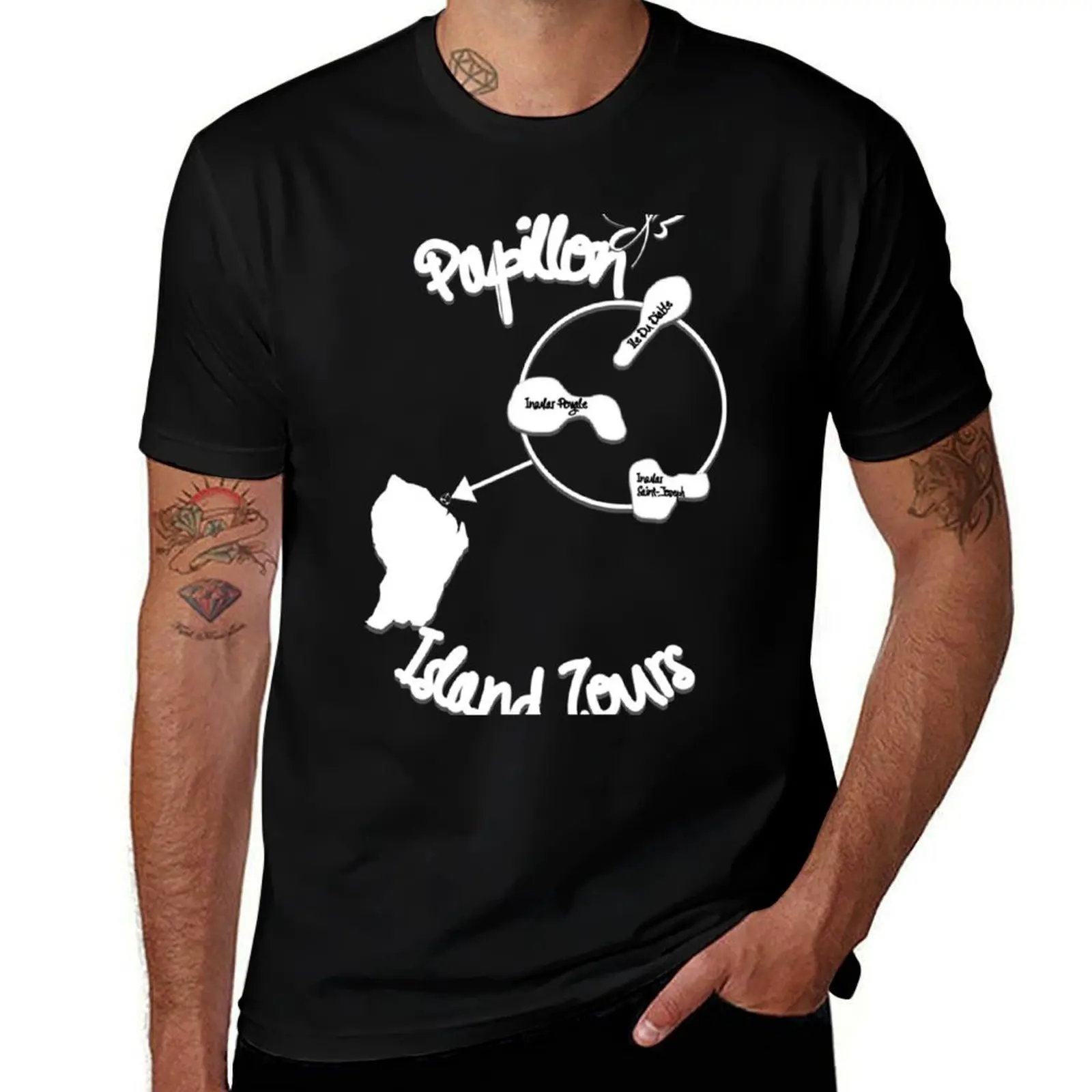 Papillon Island T-Shirt Big and Tall Short Sleeve Tee T-Shirt