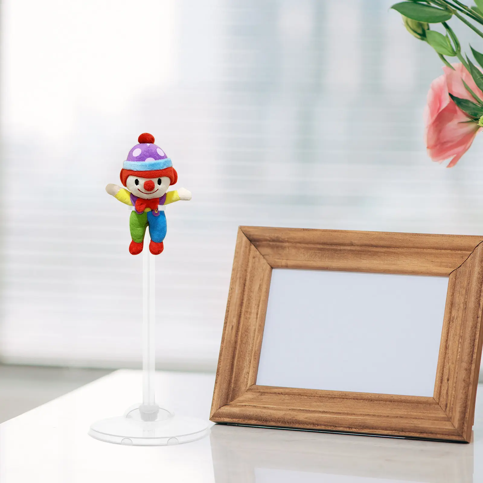 

12Pcs Transparent Figure Stand with Moveable Bracket Ideal for Showcasing Handmade Creations and Keeping Collections Tidy