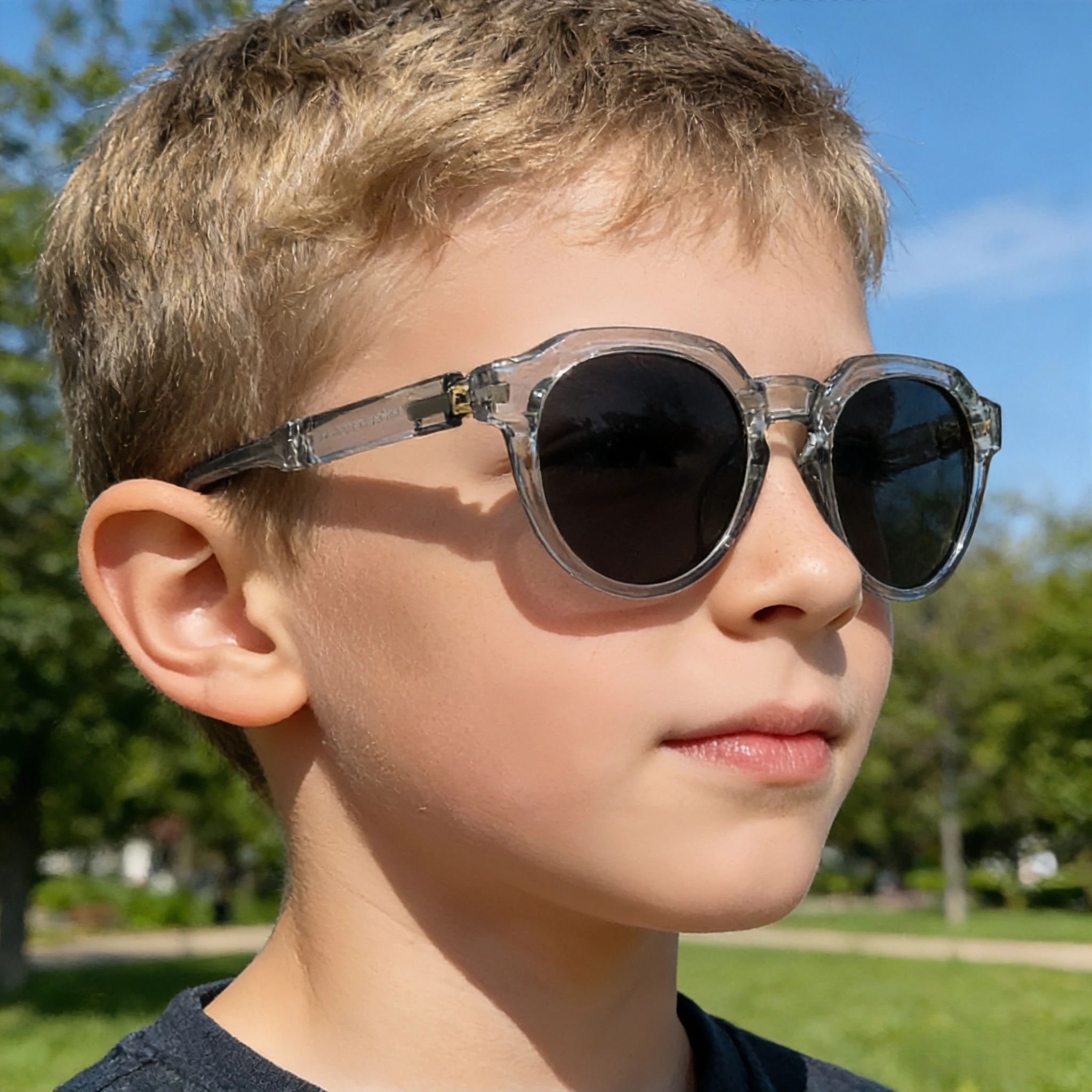 2026 New Fashion Square Frame Kids Foldable Polarized Sunglasses UV400 Sun Protection for Boys Girls KB698
