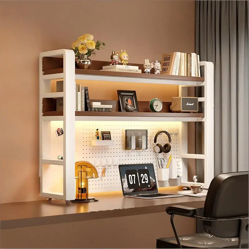 Desktop Shelving Unit, Pegboard Desk/Computer Desk, Multi-Layer Storage Rack, Household Vertical Storage Desktop Bookshelf