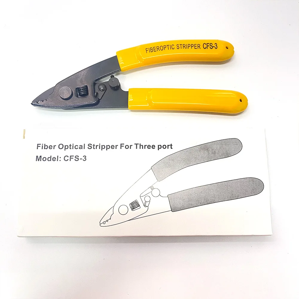 CFS-3 Three-port Fiber Optical Stripper Wire Strippers FTTH Tools Optical Fiber Stripping Pliers