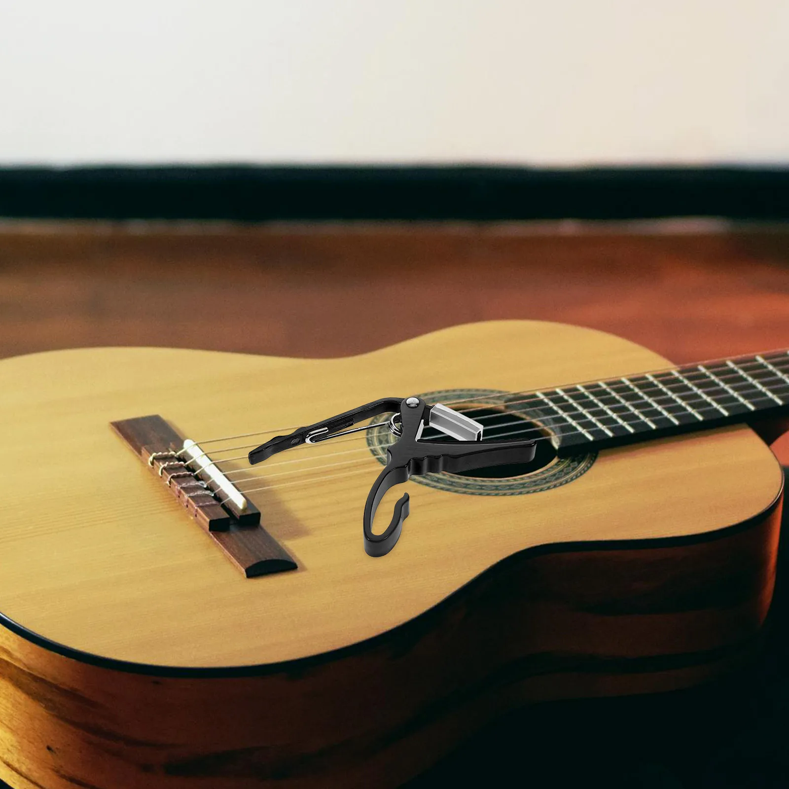 

Guitar Capo Acoustic Tuning Clip Folk Accessories Grabbing Adjustable for Aluminum Alloy Bass Classic