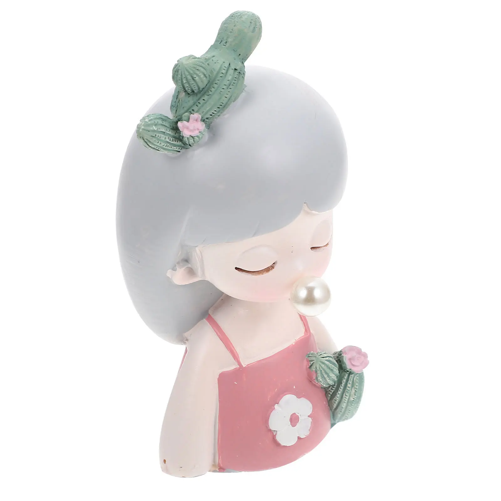 

Unique Resin Girl Desktop Adornment Creative Blowing Resin Craft Home Indoor Desktop Decor Exquisite Decor