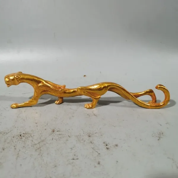 Golden tiger pen holder  holder bronze ancient town paper ruler  calligraphy study room is small.