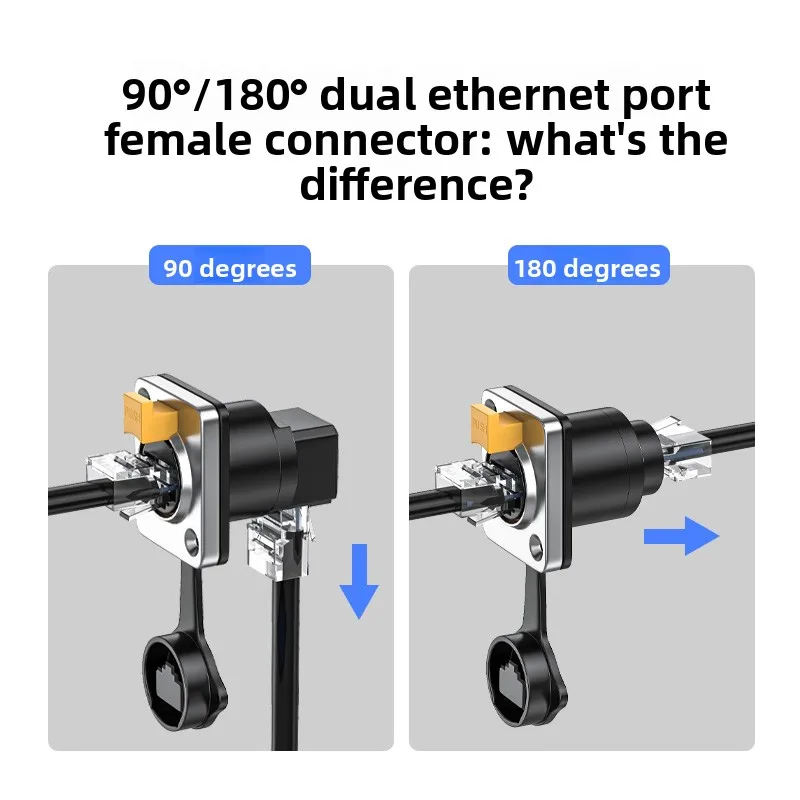1pc RJ45 Male Aviation Plug Waterproof Connector Network Adapter Ethernet Network Converter Panel Mount Straight Adapter