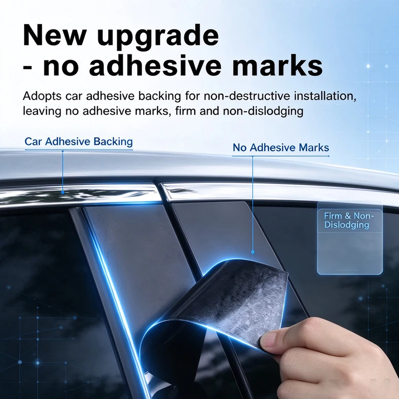 For BMW 1 Series E81/E82/E87/E88 Hatchback 2004-2013 Glossy Black Pillar Posts Door Window Moulding Trim Sticker Decal Cover