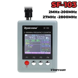 NEW SURECOM SF-103 Portable Frequency Counter Walkie Talkie Frequency Meter 2Gen 2MHz~2.8GHz SF103 For DMR/Analog Two Way Radio