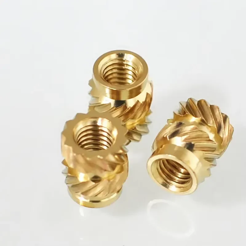 Stainless Steel CNC Machined for Machining Ultrasonic Insert Straight Wall Thru-Threaded Heat Set Staking Inserts Molded-in