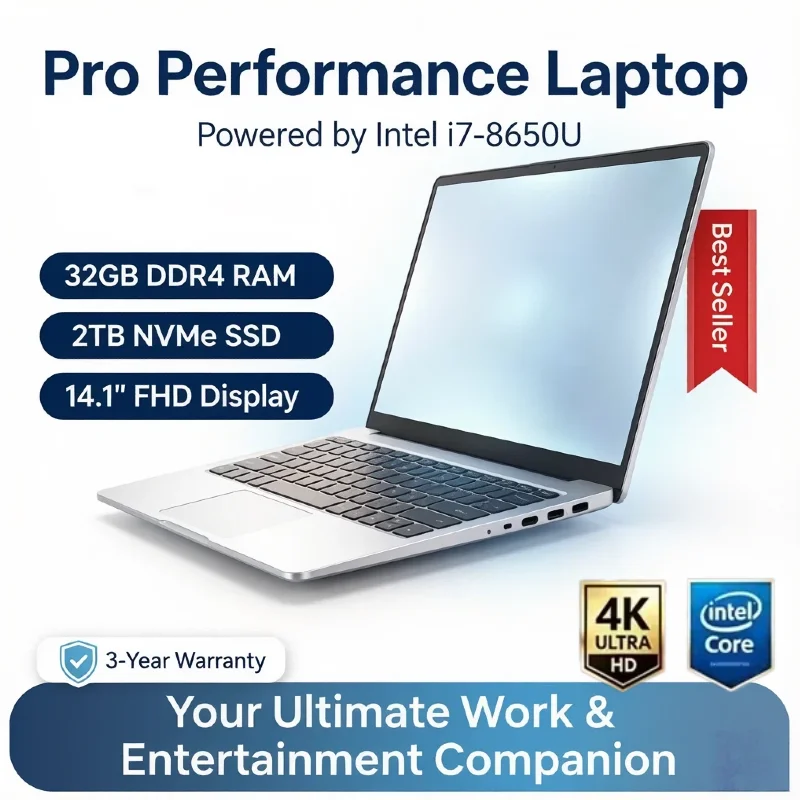 Portátil de 14.1 Pulgadas i7 32GB RAM 2TB SSD