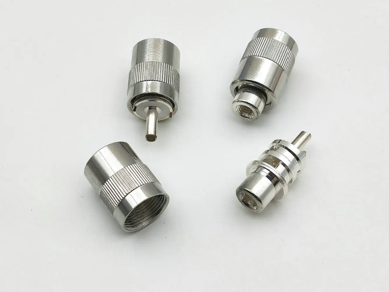 Imagem -04 - Conector de Solda Uhf Macho Conector do Cabo Rg58 Rg142 Lmr195 Rg400 Rg8 Rg213 50 Pcs