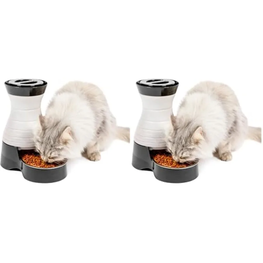 

Healthy Pet Food Station - Automatic Indoor Gravity Cat and Dog Feeder - Space-Saving Self Feeder - Easy to Clean - - Up to lb