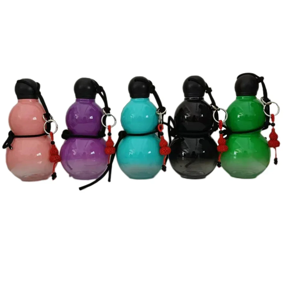 800ML Chinese Retro-Inspired Gourd Water Bottle Large Capacity Wine Bottle PC Durable- Water Kettle Sports Black Myth Wukong