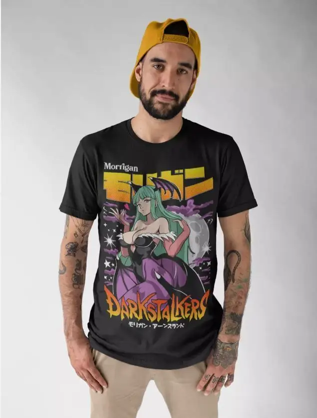 Morrigan Aensland T-shir Darkstalkers Shirt Girl Anime Waifu Gift Shirt All Size