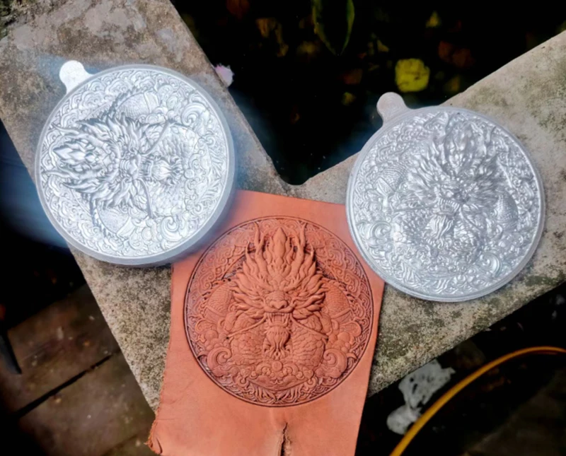 Handcrafted leather tools Dragon 3D modeling mold Propitious Clouds Xiangyun Divine Dragon Hand-work tools-Leather shaping mould