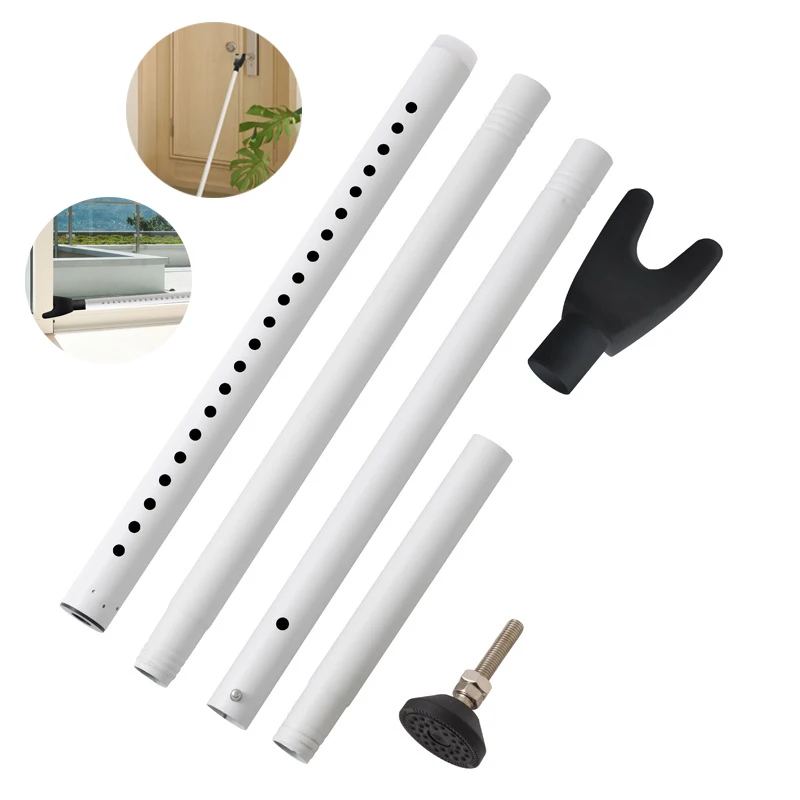 

Sliding Door Stopper and Telescoping Security Bar 19-52 Inch Adjustable Length 400 LBS Force Anti-Slip Base for Hotel Security