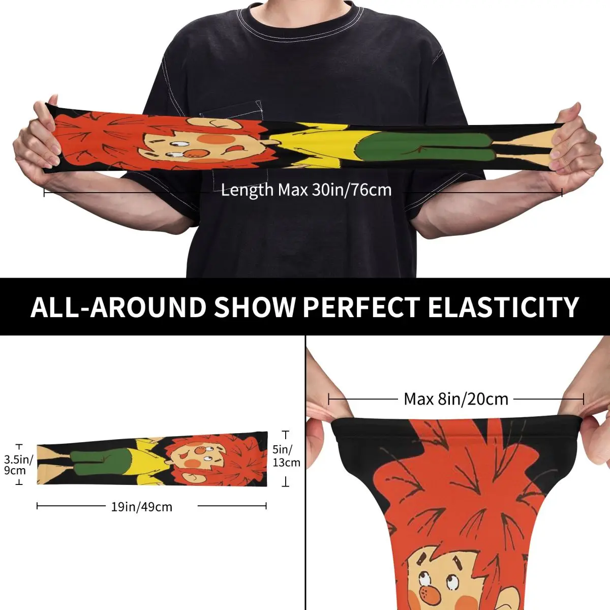 푸묵클은 보이지 않는 고블린(12) 야외 팔토시 자외선 차단 커버 여름 아이스 실크 사이클링 타투 슬리브