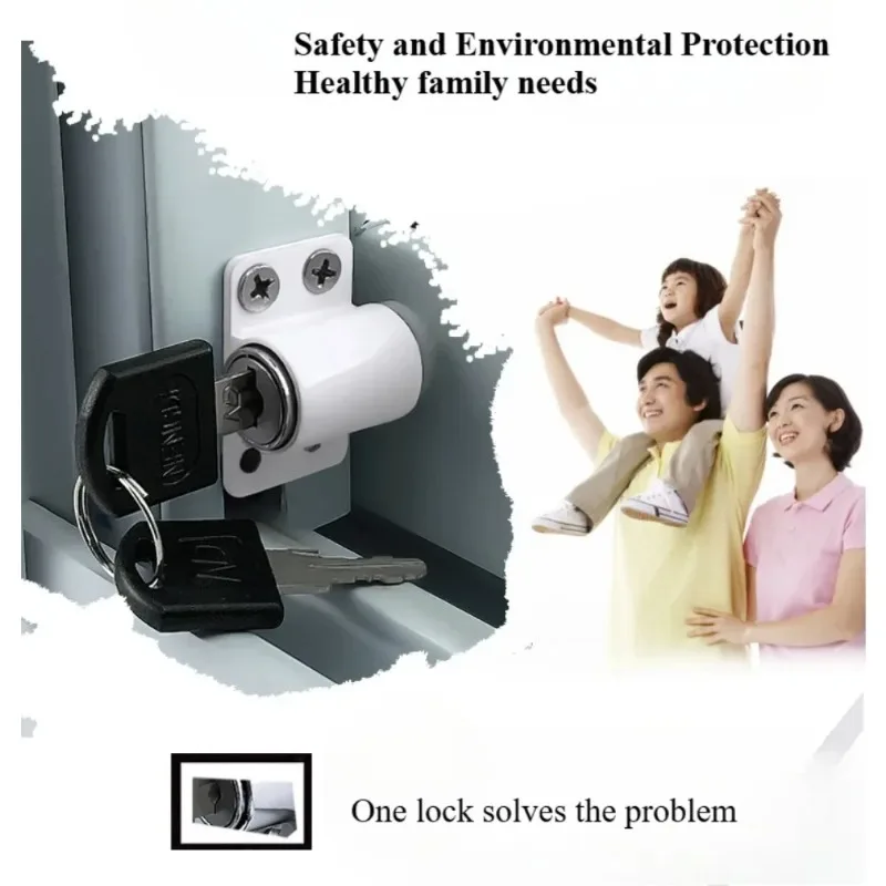 Push Pull Move Door Lock Buckle Universal Window Sliding 1 Set Door Lock Aluminum Alloy Screen Window Fixed Buckle Guard Lock