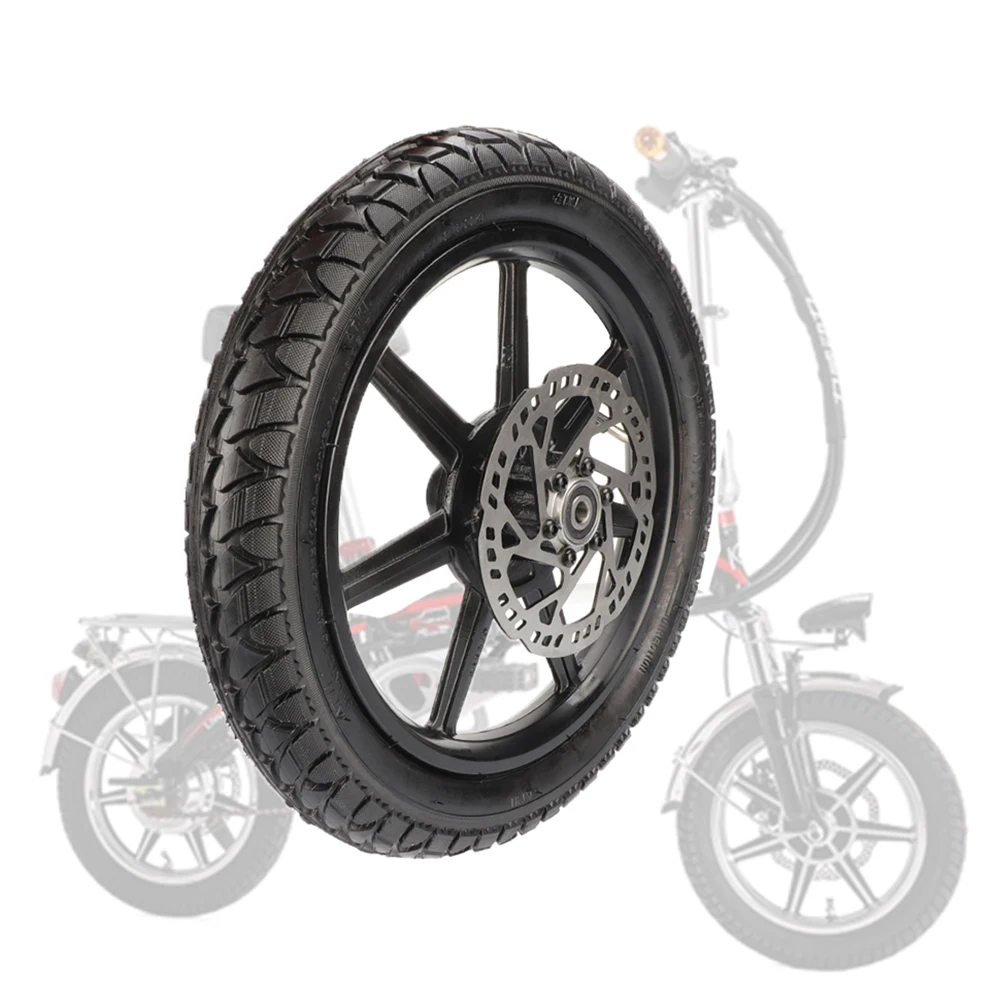 ブレーキディスク付きオートバイホイール,14x2.125, 14インチ,140mm,電動スクーター,e-bike,折りたたみ自転車,アクセサリー